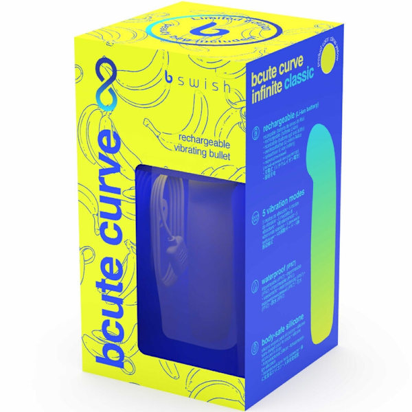 B Swish - Bcute Curve Infinite Classic Limited Edition Genopladelig Silikone Vibrator Gul