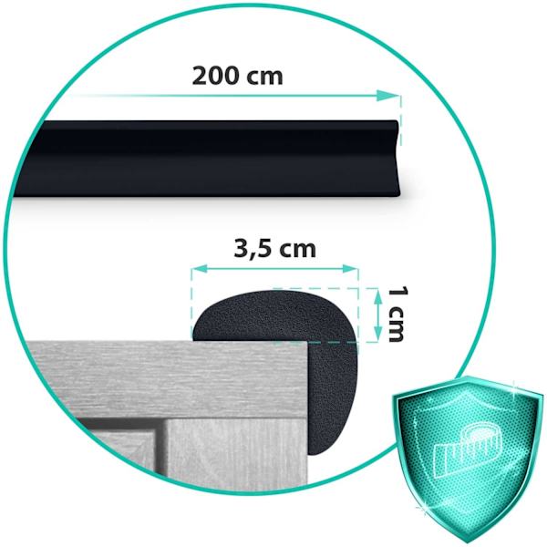 Beskyttende skumtape Ricokids 798701 sort 2 m
