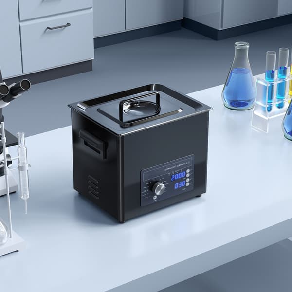 Ultralydsrenser 10L, rustfrit stål, 40kHz knapkontrol