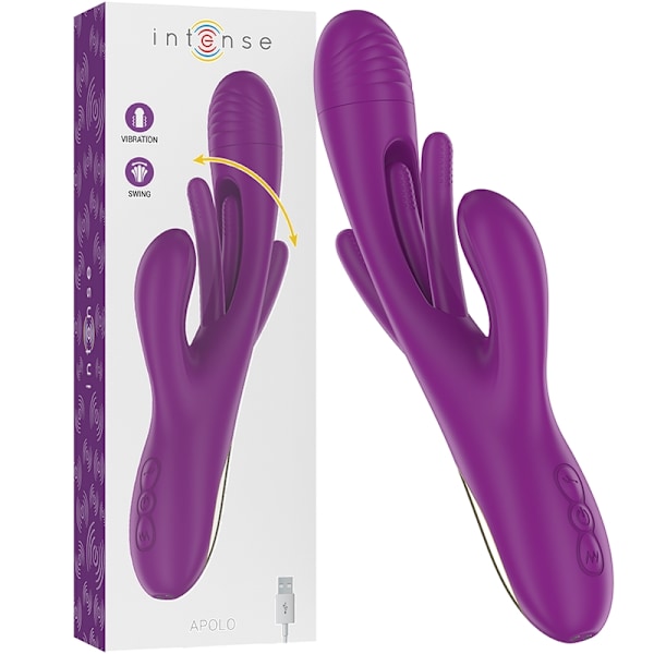 Intensiv - Apolo uppladdningsbar multifunktionsvibrator 7 vibrationer med svängande rörelse Lila