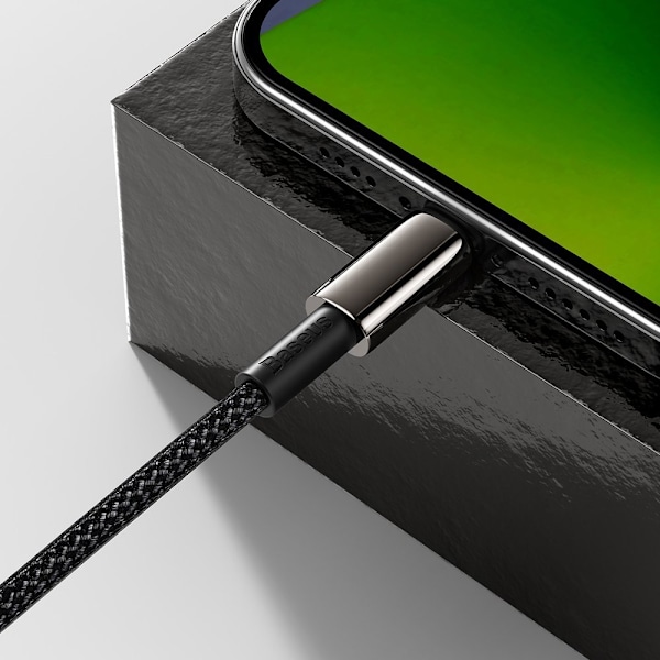 Kabel til iPhone USB-C - Lynhurtig opladning 20W 1m - helt sort