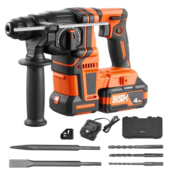 Sladdlös borrhammare, 20V SDS-Plus 20mm borstlöst kit