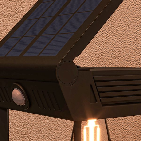 Solar Wall Light Led Ulkovalo Puutarhavalo Lämmin Valkoinen Säädettävä Valoanturi Ip44 Puutarha Patio Musta
