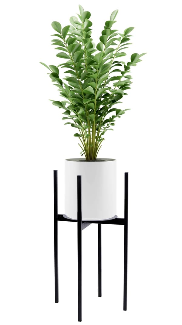 Metallväxtställ, Loftstil, 70 cm, Svart