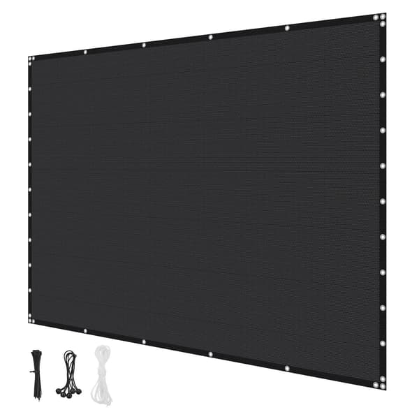 Solskærmsdug 3 x 3 meter, 90% blok, HDPE, sort
