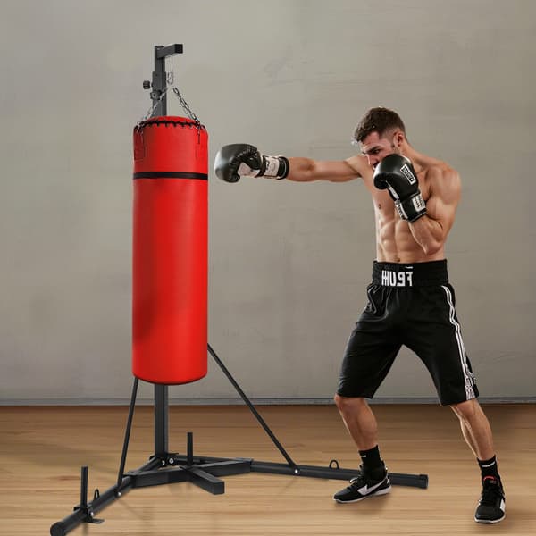 Ställ för boxningssäck, justerbar stålram, 140 lb bas