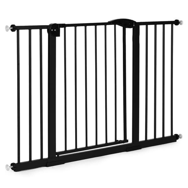 Sikkerhedslåge til trapper & døre, 74-132 cm, Stål, Sort