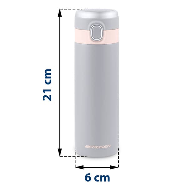 Vakuumisoleret termokande 450 ml BD-786 grå