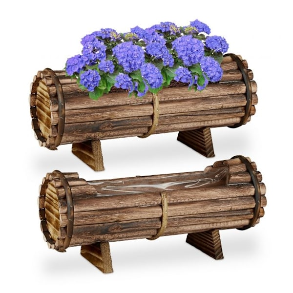 Blomlåda Trä Uppsättning om 2