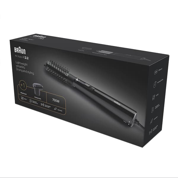 Ionisk luftstyler 700W, 2 varmeindstillinger, 2 tilbehør