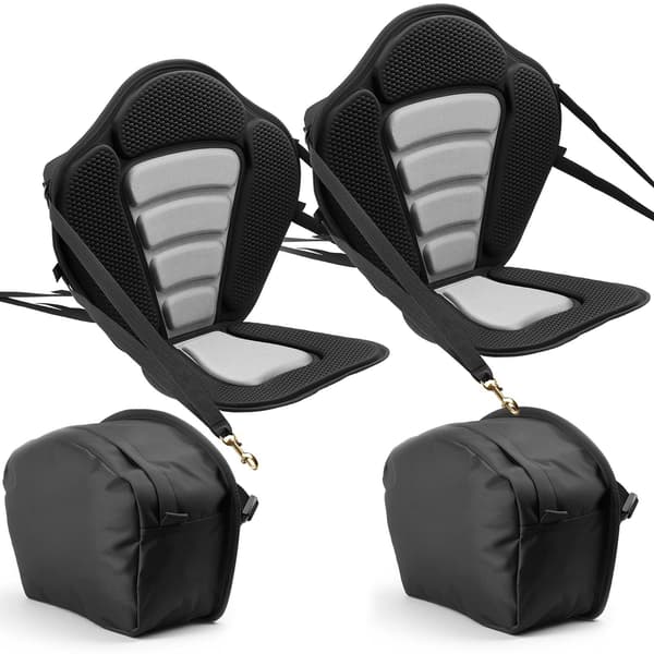 Kajakstol 2-pack, 12 mm vadderat ryggstöd; Förvaringsväska