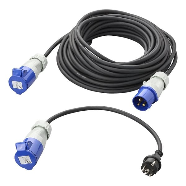 CEE jatkokaapeli 20M 3x2,5mm sovitinkaapelilla