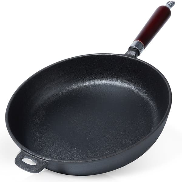 Valurautapannu 28 cm puukahvalla