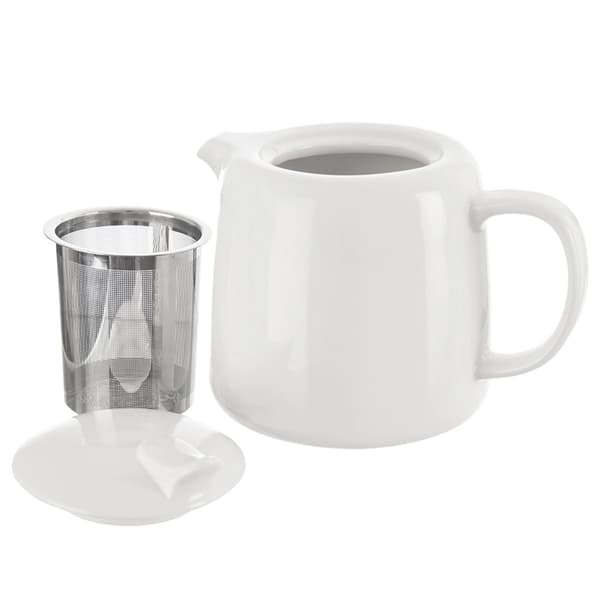 Porcelæns tekande med infuser, 650 ml kapacitet
