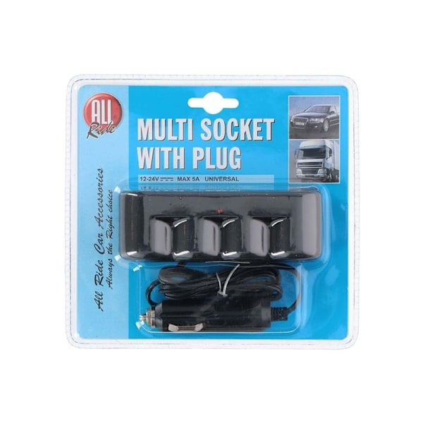 Allride cigarrtändarfördelare, max 5A, 12V-24V/ 4 uttag