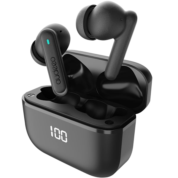 Hovedtelefoner In-Ear ANC ENC LED Aeropods Sort