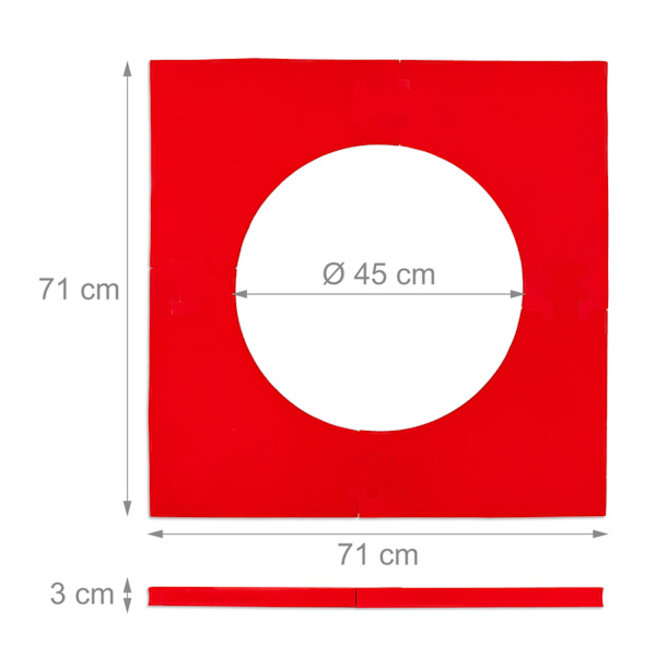 Yogamåtte 1 cm tyk ensfarvet