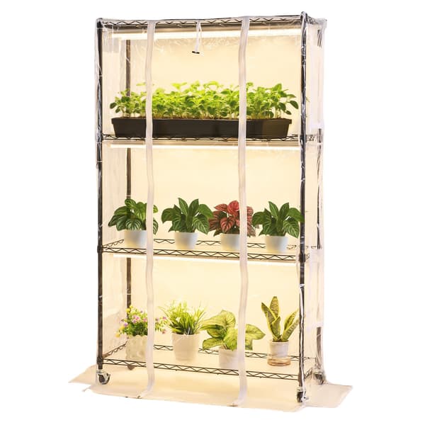 Inomhusväxthus, 4 nivåer 150 cm, 180 W fullspektrum