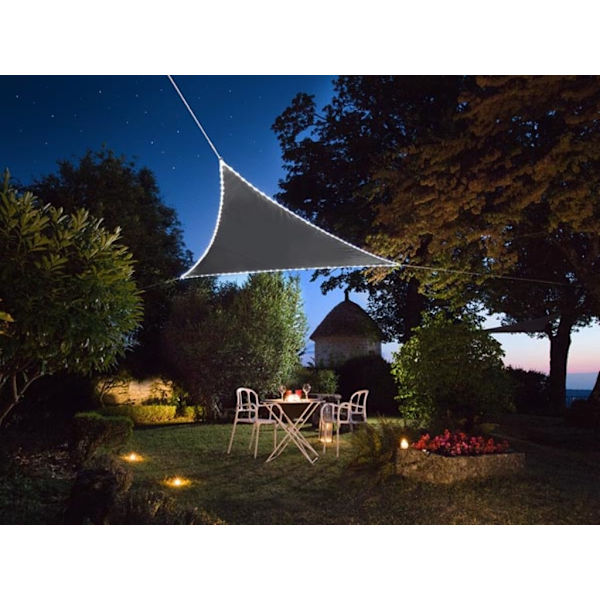 Skuggsegel med inbyggd ledkant - Triangel - 3,6 X 3,6 X 3,6 M - Antracit