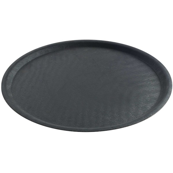 Skridsikker tjenerbakke, rund, diameter. 46 cm - sort