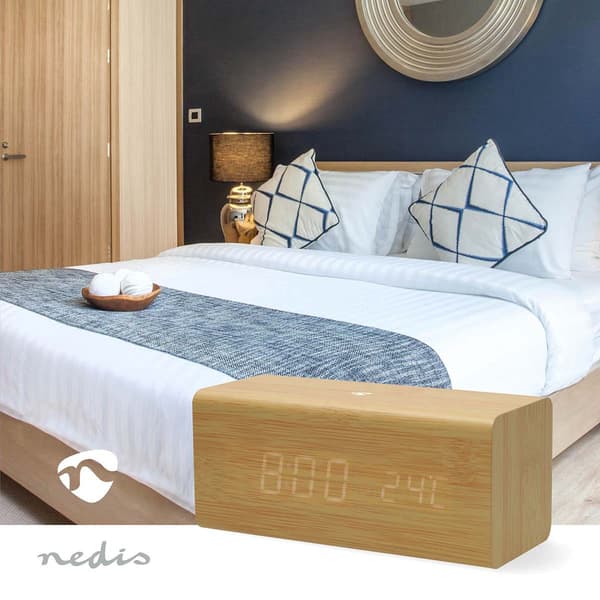 Digital vækkeurradio med LED-display og USB-C