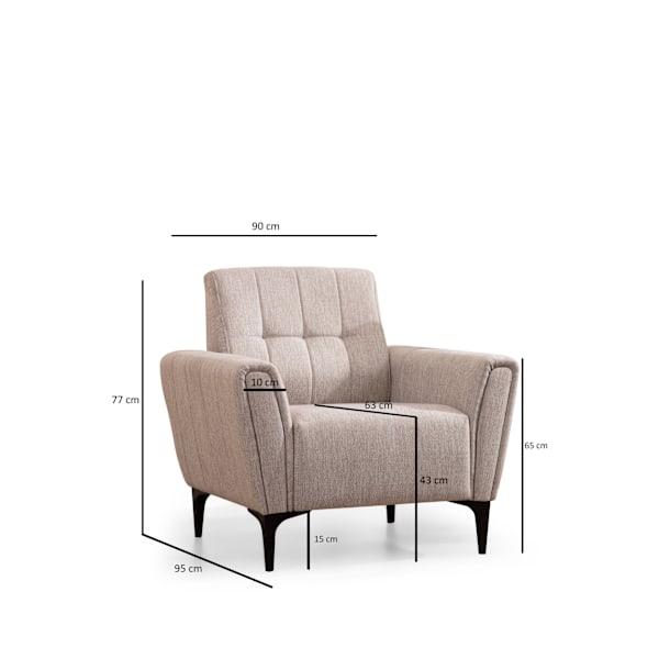 1-sæders sofa Hamlet - Beige