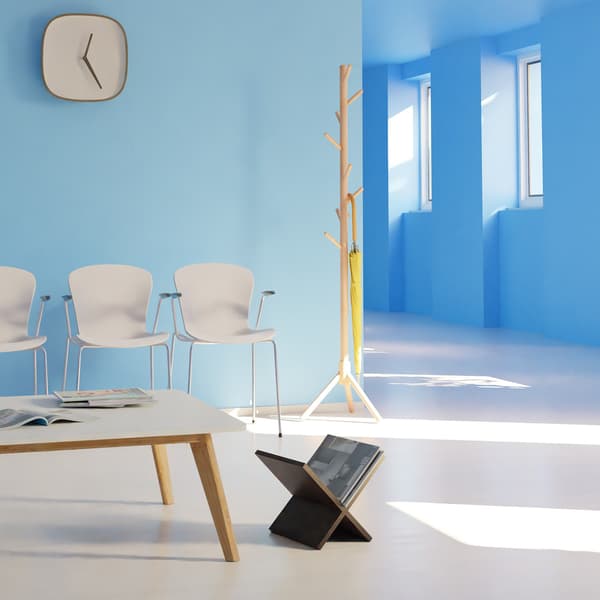 Træmagasinholder, X-Design, mørk valnød