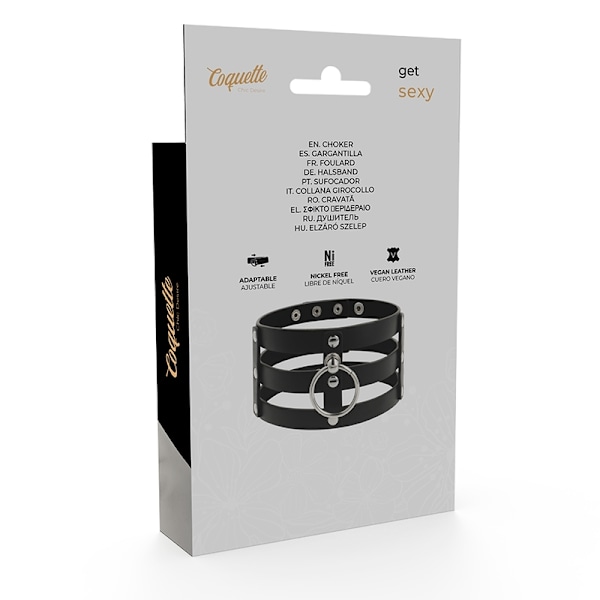 Coquette Chic Desire - Vegansk läderchoker i fetischstil
