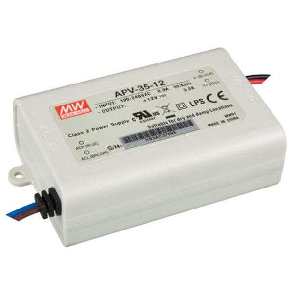Skiftende strømforsyning - Enkelt udgang - 35 W - 12 V
