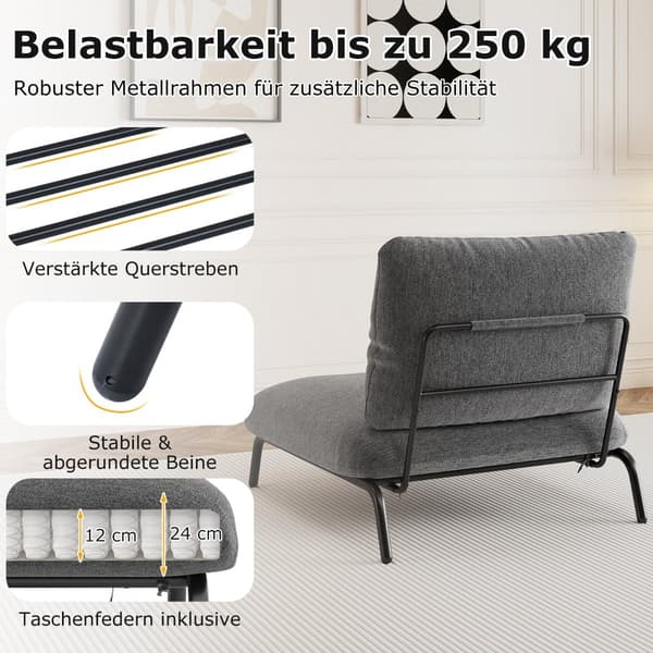 Överdimensionerad accentstol, extra bred sits, 250 kg kapacitet