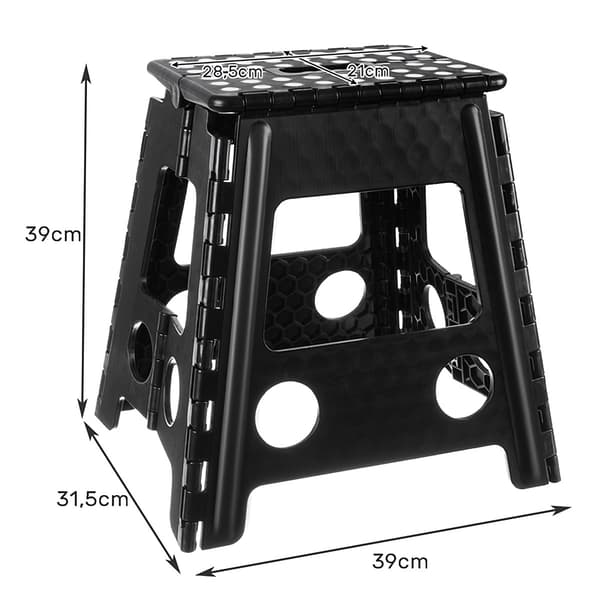 Foldetaburet sort og hvid 39cm