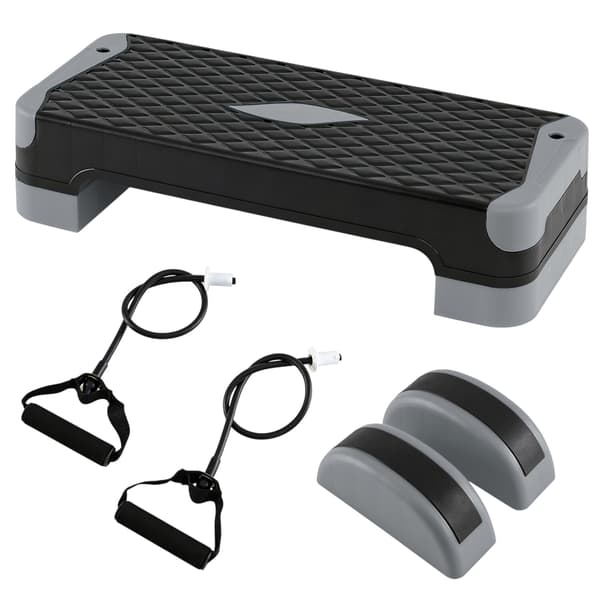Aerobic Step Platform Set med Riser och Balanstränare
