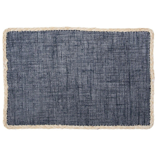 Rektangulär köksunderlägg av polyesterfiber med elegant kantning