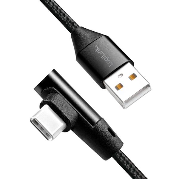 Kulma USB-C-kaapeli USB 2.0 Max 15W 0,3m