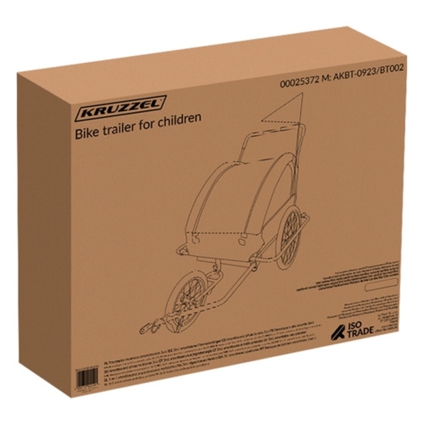 Kruzzel 25372 3in1 fjädrande cykelvagn
