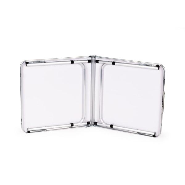 Turistbord foldbart campingbord sort plade 120 x 60 cm