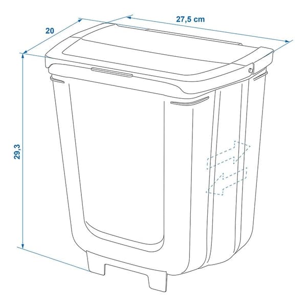 Affaldsspand 8L foldbar til campingvogn/autocamper