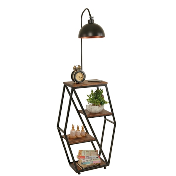 Gulvlampe Sembol Ceviz Lambader Retro 3 Başlıklı