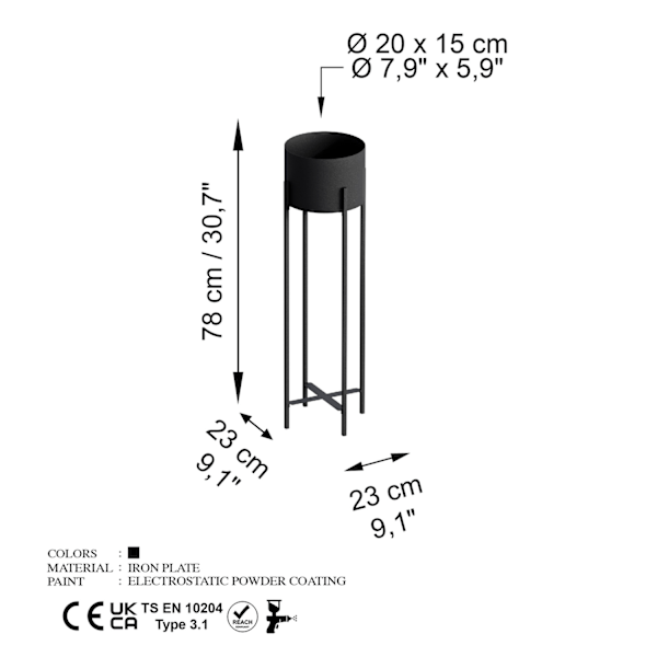 Dekorativ kruka GED-025