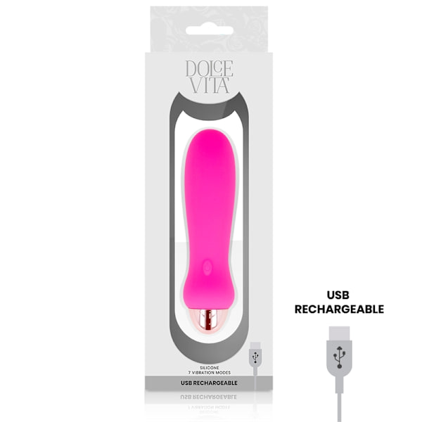 Dolce Vita - Genopladelig Vibrator Five Pink 7 Speeds