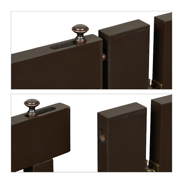 Ruskea turvaportti ovella 70 cm