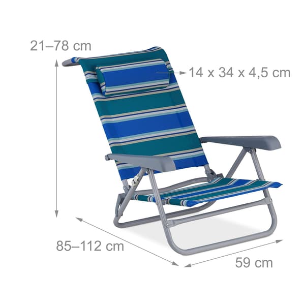 Messingstol med nakkepude - foldbar
