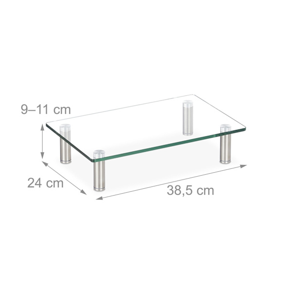 Skärmstativ i glas
