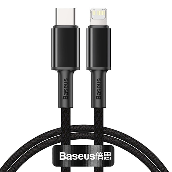 Kaapeli iPhonelle USB-C - Salamannopea lataus 20W 1m - musta