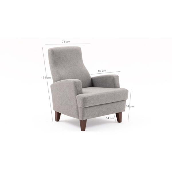 Wing Chair Kana Bergere - Lysegrå