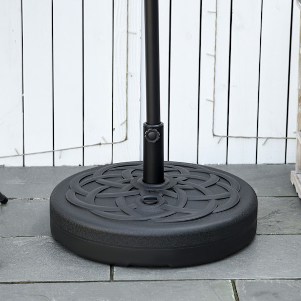 Aurinkovarjoteline täytettävä 35 kg asti Sateenvarjoteline, pyöreä sateenvarjon pidike, sateenvarjon paino, teline aurinkovarjolle Ø38/48 mm, parvekke