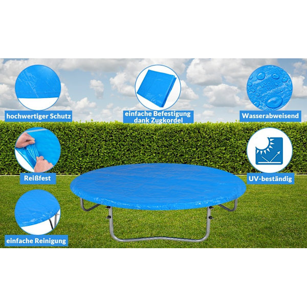 Trampolinöverdrag, blått, 3 meter, UV-resistent, 305 cm diameter