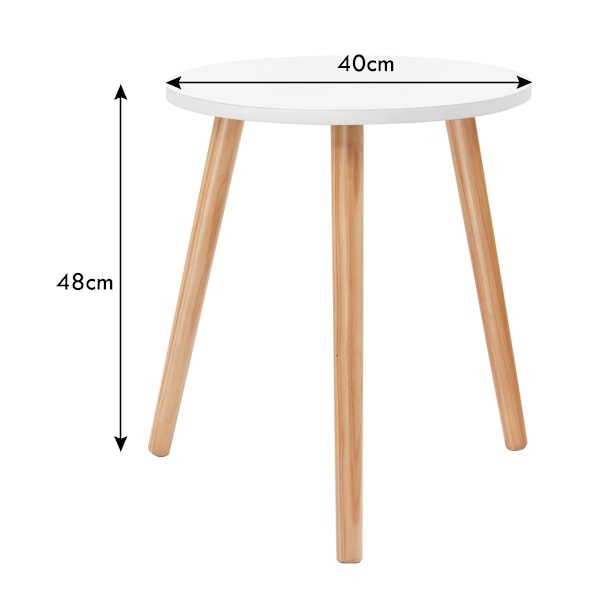 Sofabord, sidebord, spisebord, køkkenbord, natbord, træ, hvid