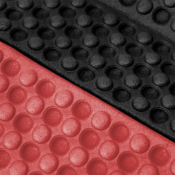 Röd mini vikmatta, kompakt och bärbar design