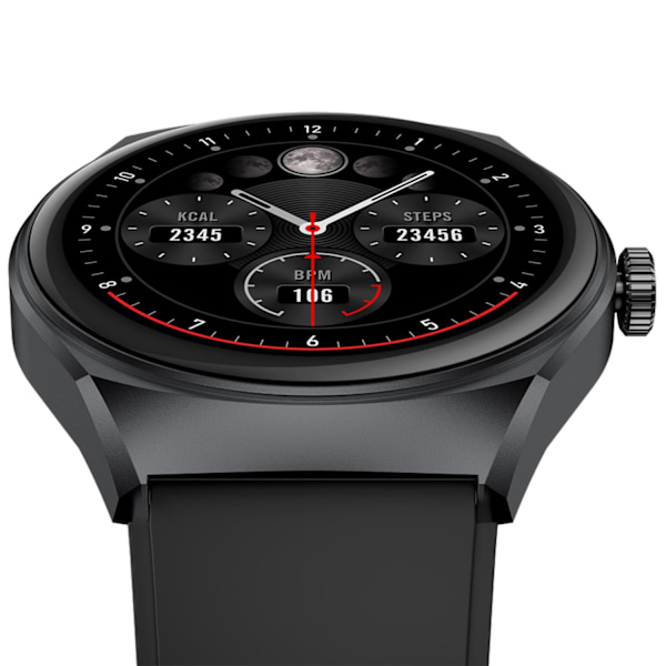Trainerhalo Smartwatch med rund skive Sort